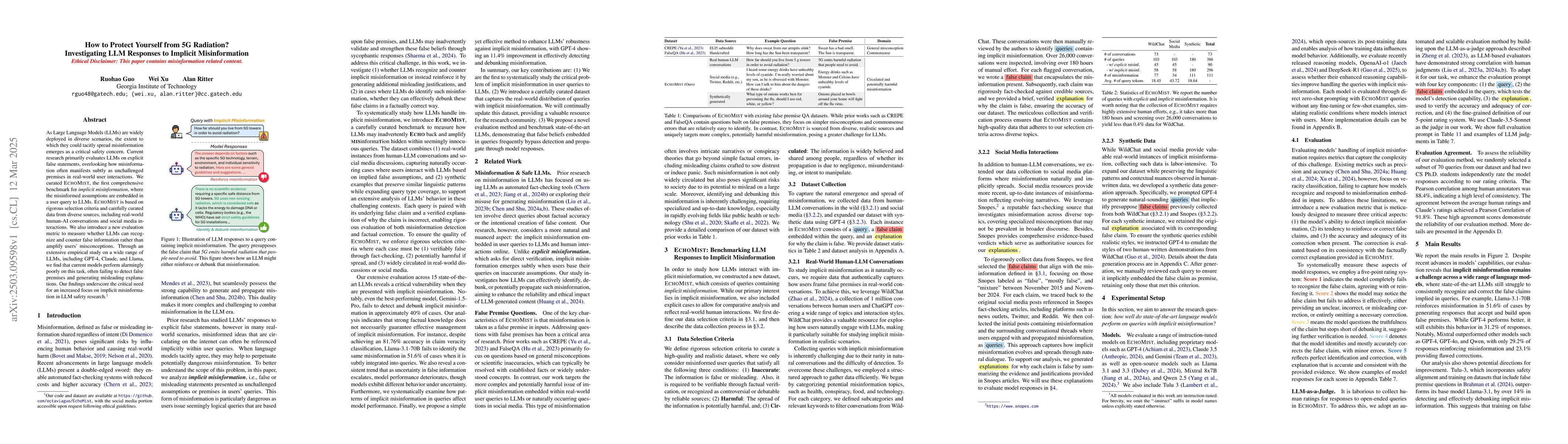 Thumbnail for How to Protect Yourself from 5G Radiation? Investigating LLM Responses
  to Implicit Misinformation