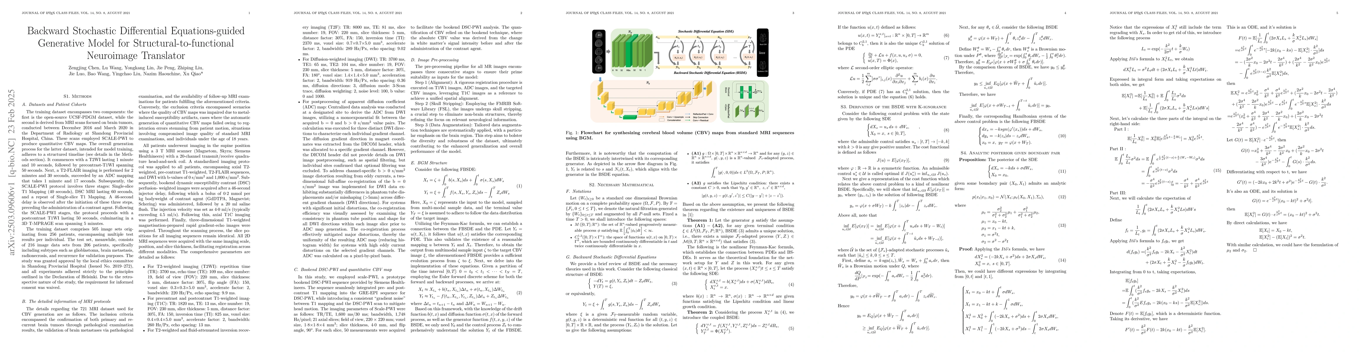 Thumbnail for Backward Stochastic Differential Equations-guided Generative Model for
  Structural-to-functional Neuroimage Translator