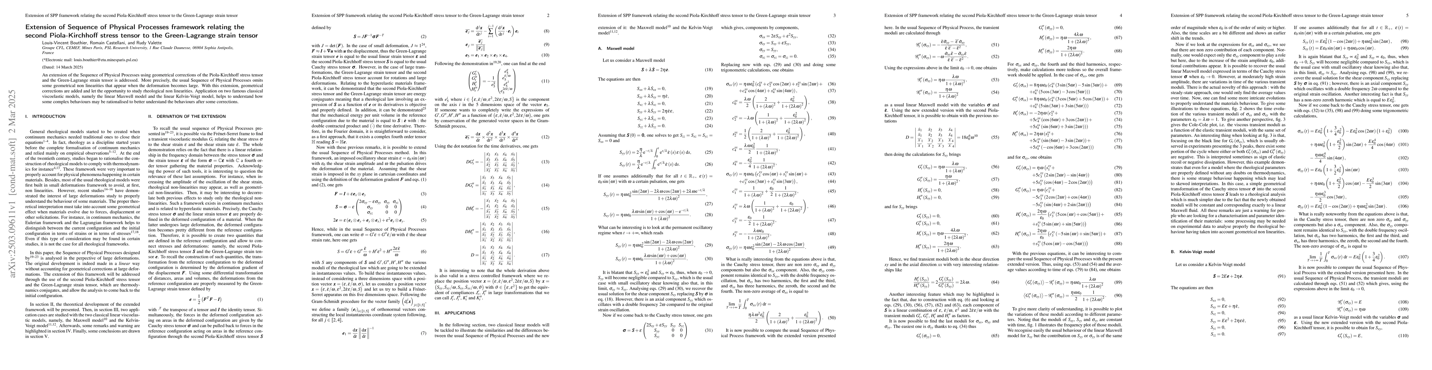 Thumbnail for Extension of Sequence of Physical Processes framework relating the
  second Piola-Kirchhoff stress tensor to the Green-Lagrange strain tensor
