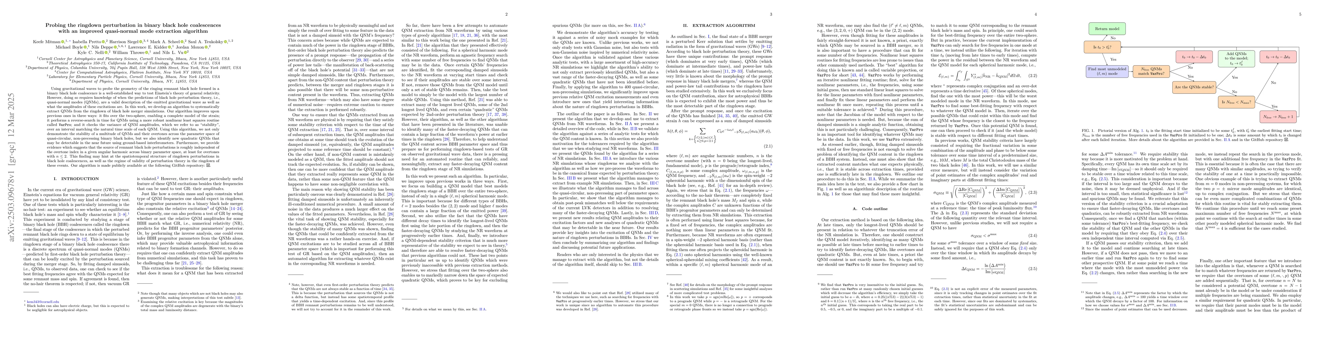 Thumbnail for Probing the ringdown perturbation in binary black hole coalescences with
  an improved quasi-normal mode extraction algorithm