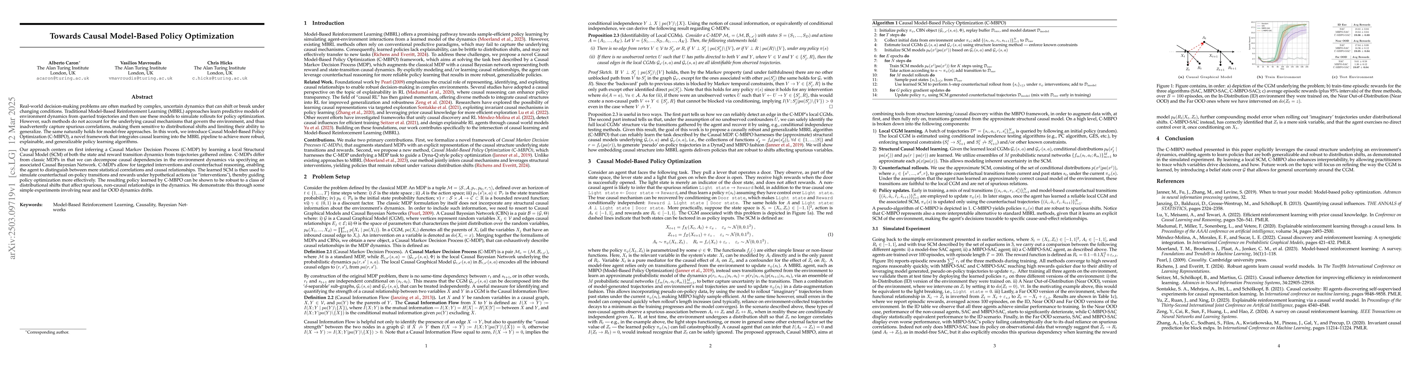 Thumbnail for Towards Causal Model-Based Policy Optimization