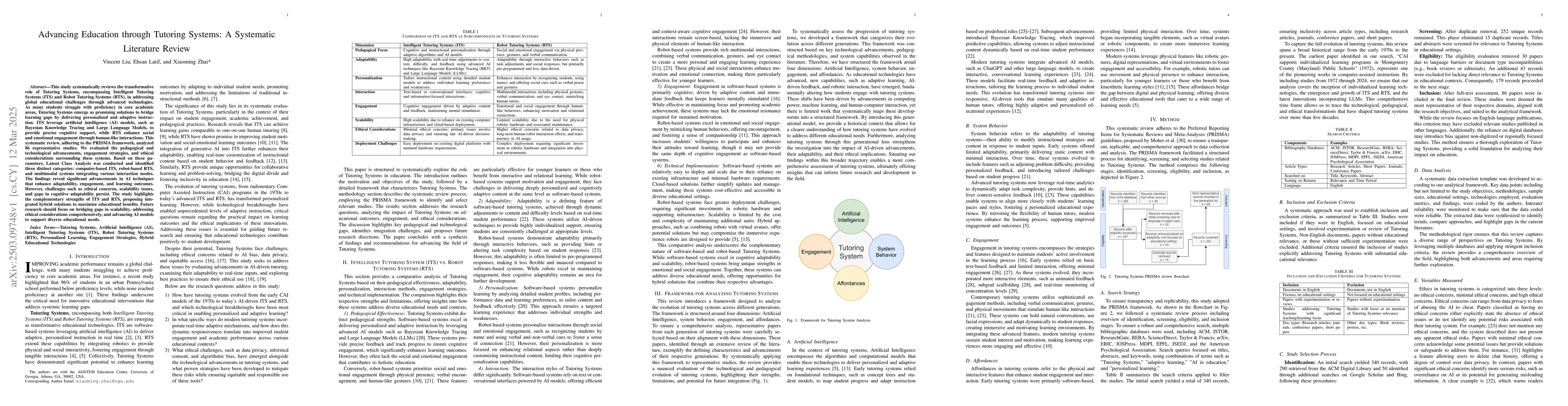 Thumbnail for Advancing Education through Tutoring Systems: A Systematic Literature
  Review