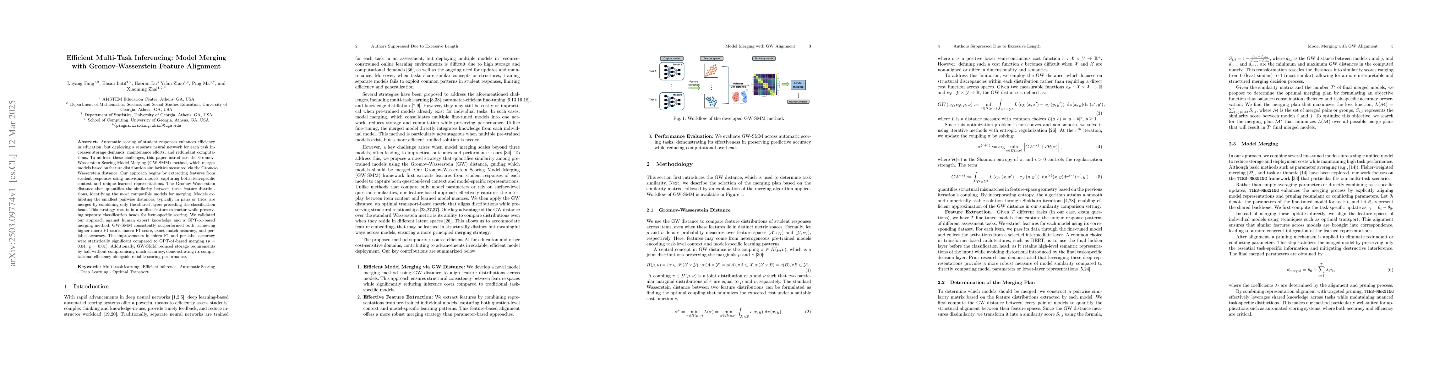 Thumbnail for Efficient Multi-Task Inferencing: Model Merging with Gromov-Wasserstein
  Feature Alignment