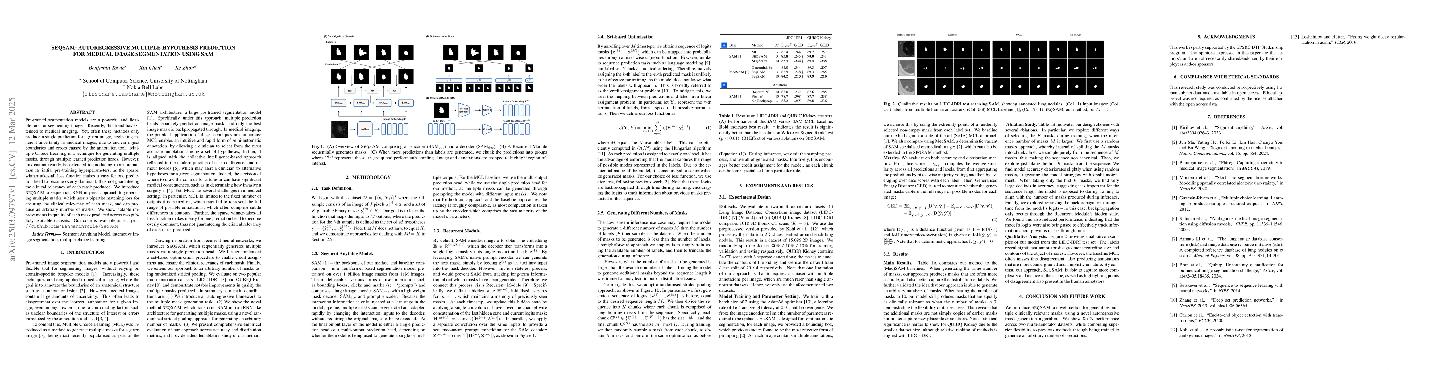 Thumbnail for SeqSAM: Autoregressive Multiple Hypothesis Prediction for Medical Image
  Segmentation using SAM