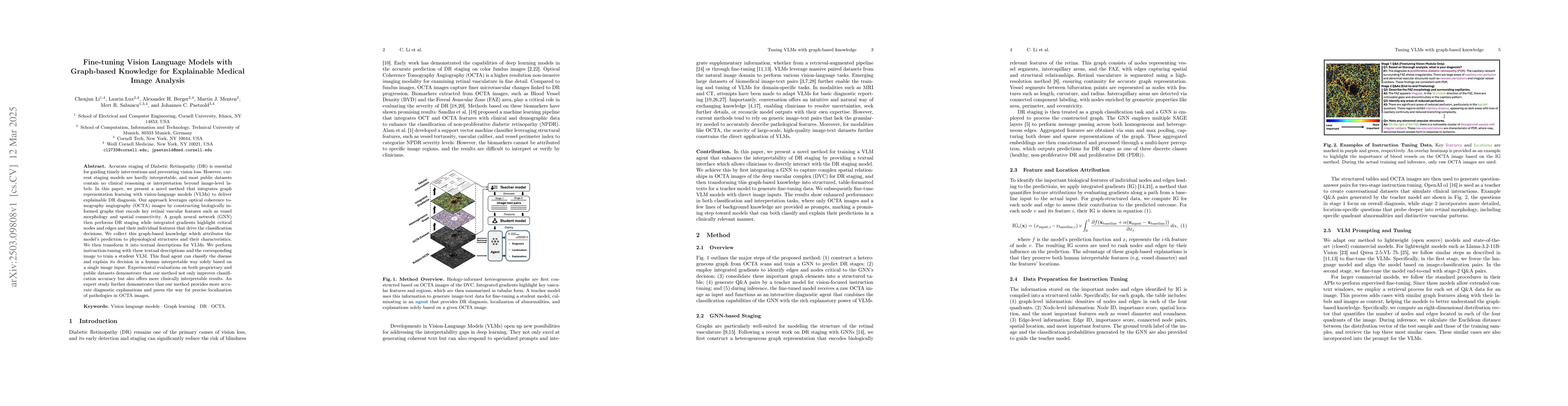 Thumbnail for Fine-tuning Vision Language Models with Graph-based Knowledge for
  Explainable Medical Image Analysis
