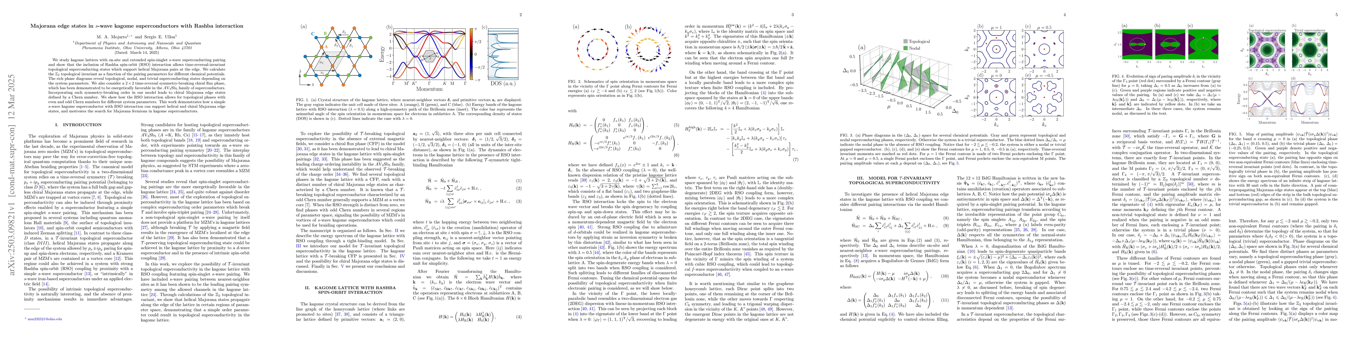 Thumbnail for Majorana edge states in s-wave kagome superconductors with Rashba
  interaction