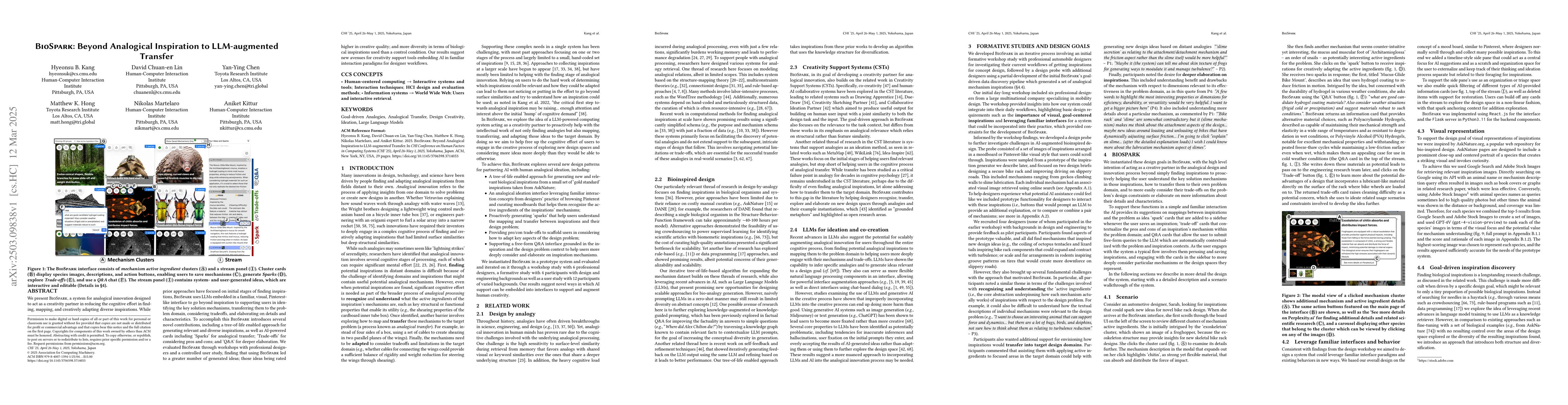 Thumbnail for BioSpark: Beyond Analogical Inspiration to LLM-augmented Transfer