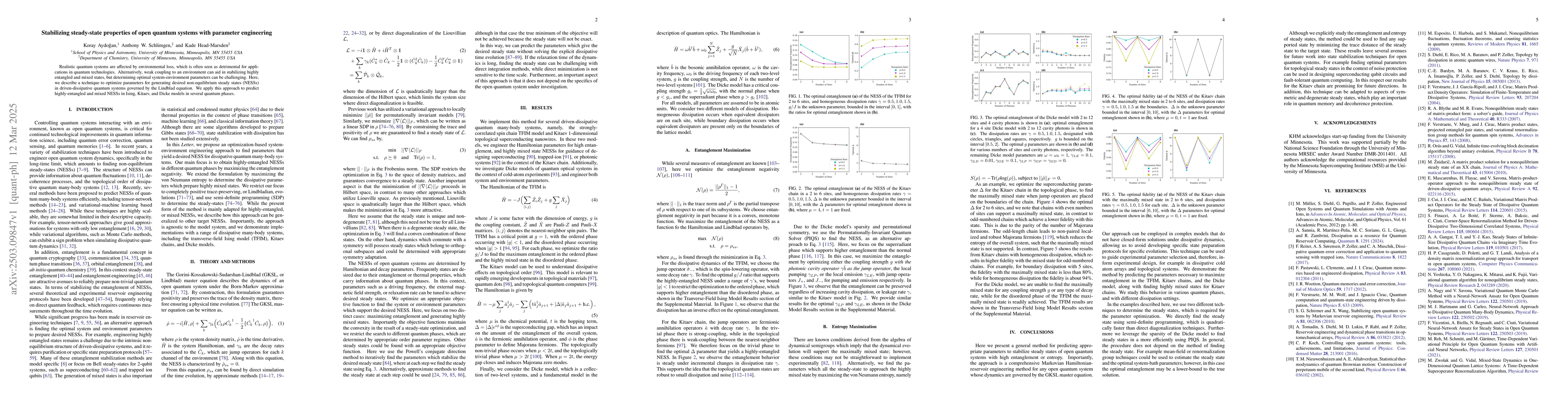 Thumbnail for Stabilizing steady-state properties of open quantum systems with
  parameter engineering
