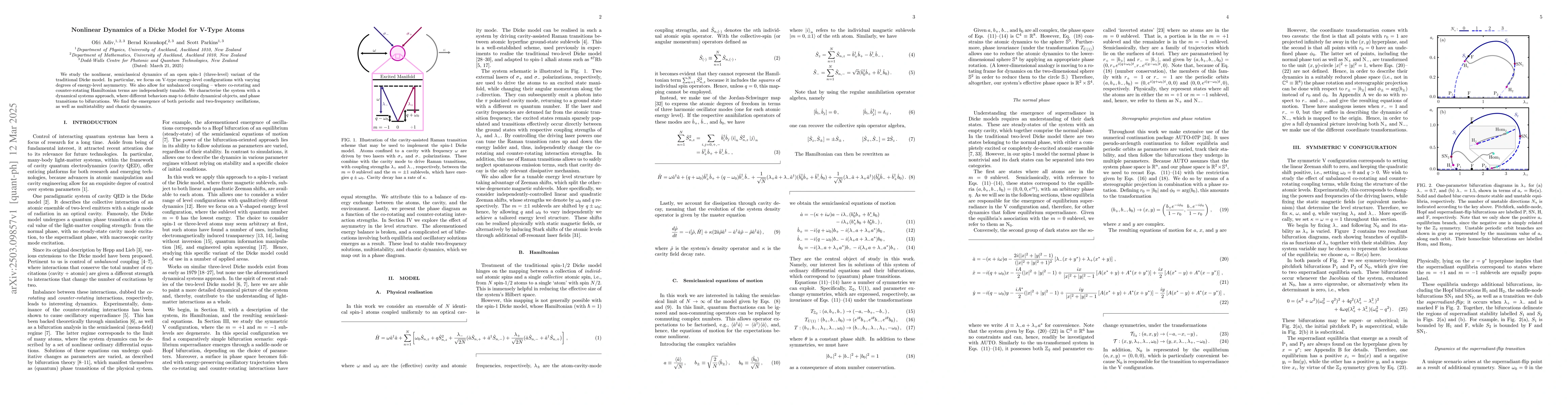 Thumbnail for Nonlinear Dynamics of a Dicke Model for V-Type Atoms