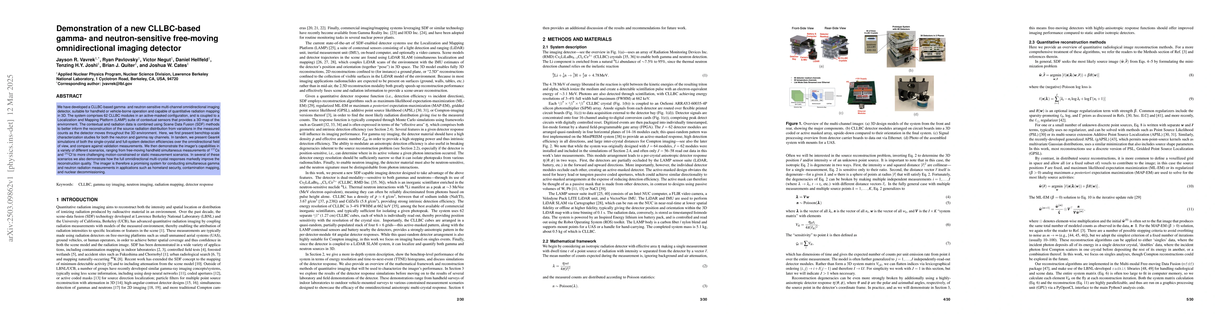Thumbnail for Demonstration of a new CLLBC-based gamma- and neutron-sensitive
  free-moving omnidirectional imaging detector