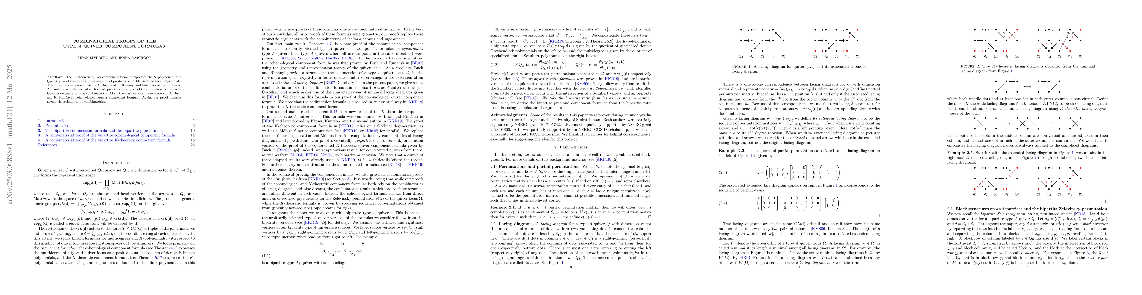 Thumbnail for Combinatorial proofs of the type A quiver component formulas