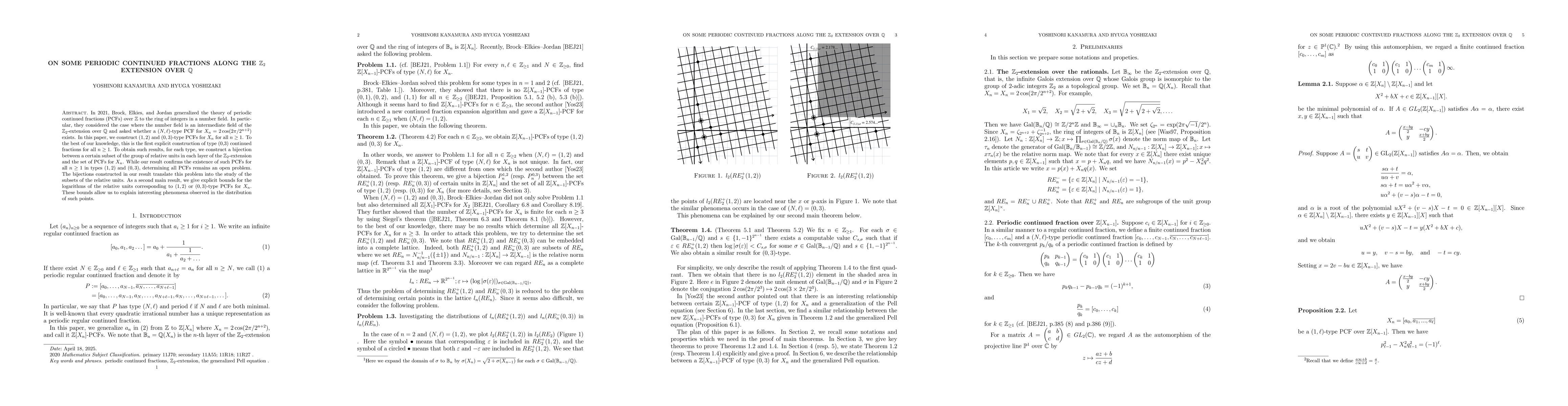Thumbnail for On some periodic continued fractions along the $\mathbb{Z}_2$ extension
  over $\mathbb{Q}$