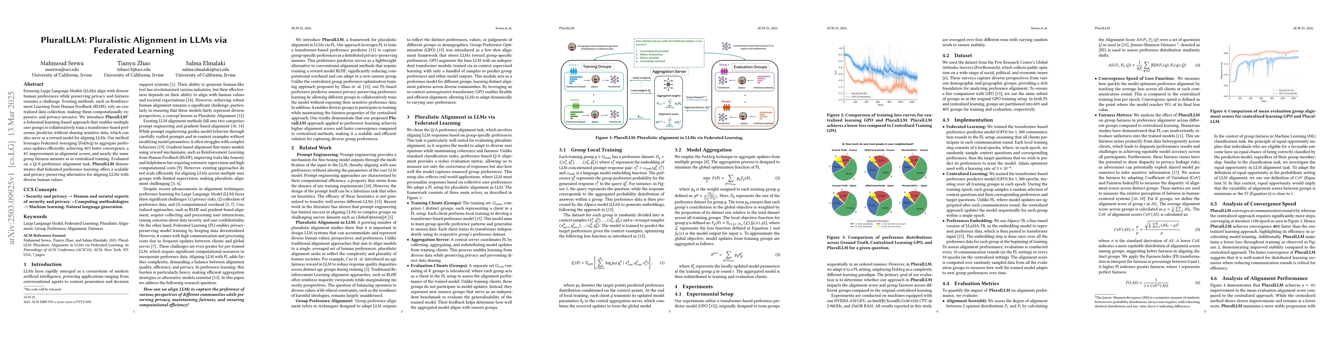 Thumbnail for PluralLLM: Pluralistic Alignment in LLMs via Federated Learning