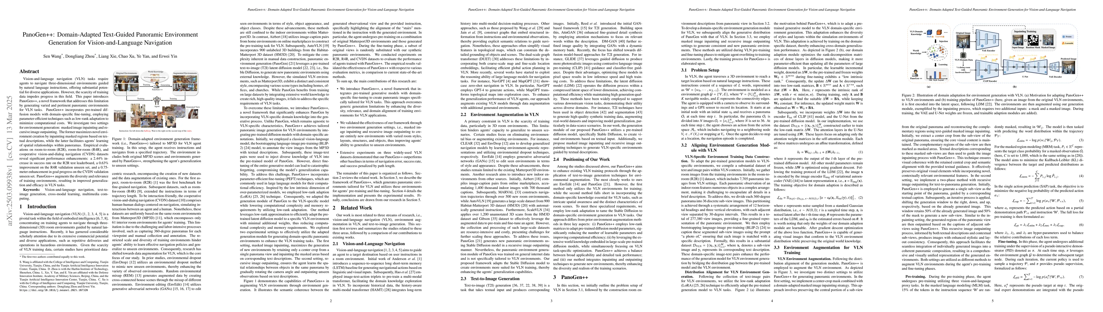 Thumbnail for PanoGen++: Domain-Adapted Text-Guided Panoramic Environment Generation
  for Vision-and-Language Navigation