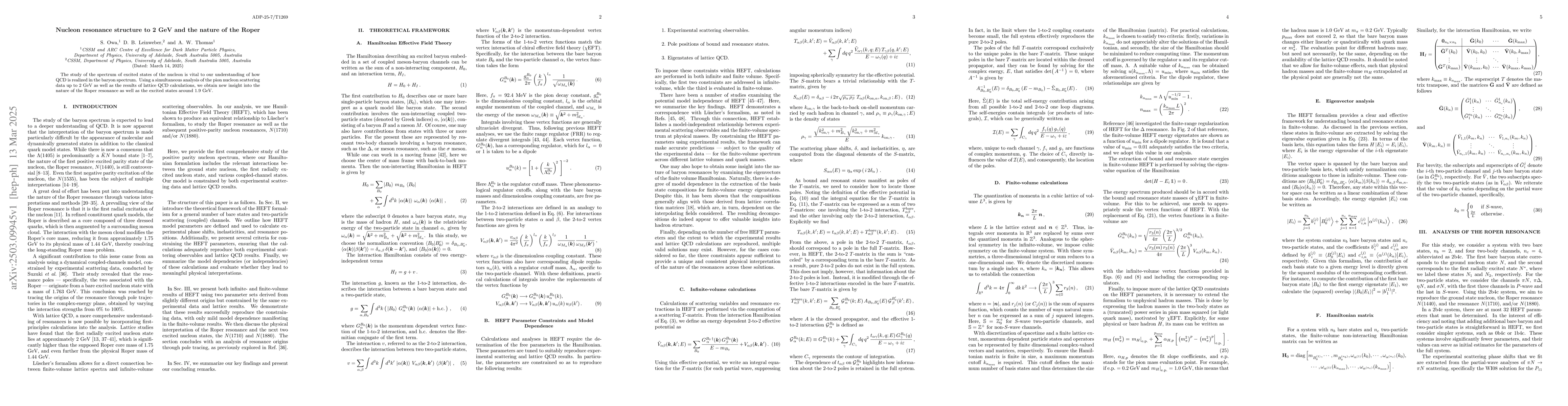 Thumbnail for Nucleon resonance structure to 2 GeV and the nature of the Roper