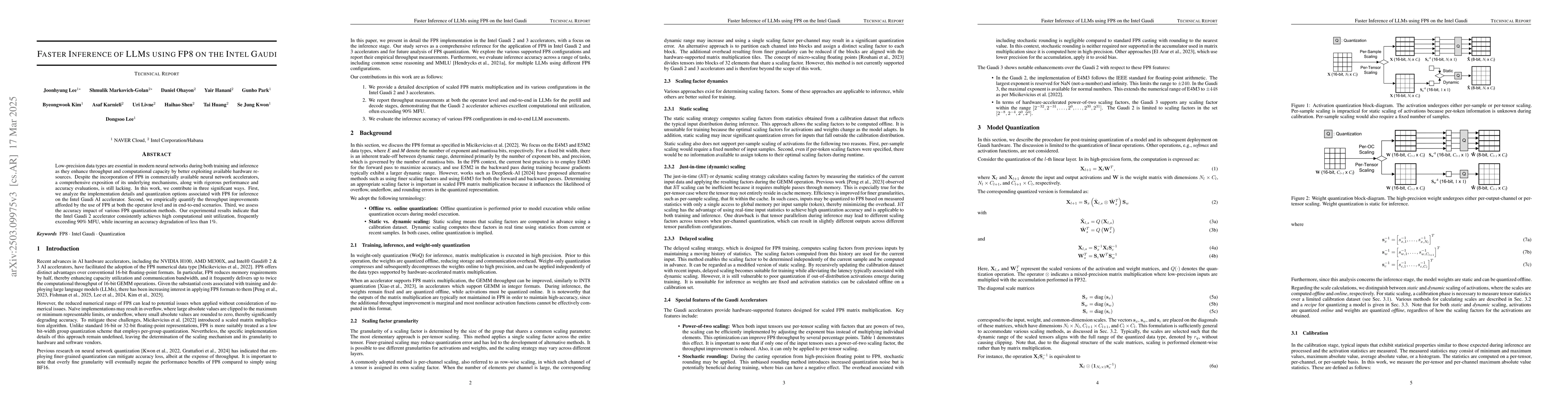 Thumbnail for Faster Inference of LLMs using FP8 on the Intel Gaudi