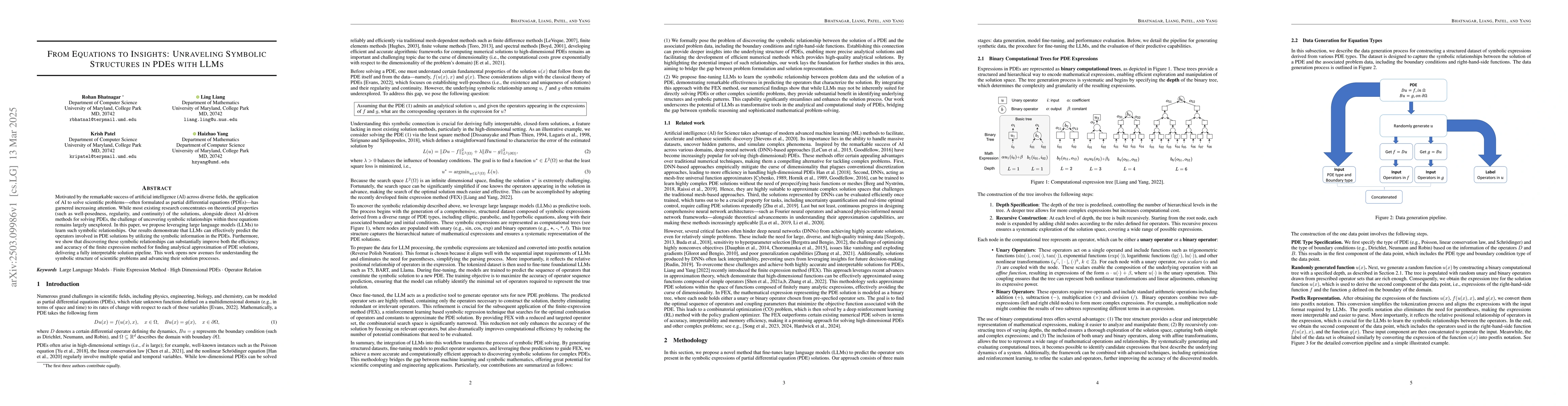 Thumbnail for From Equations to Insights: Unraveling Symbolic Structures in PDEs with
  LLMs