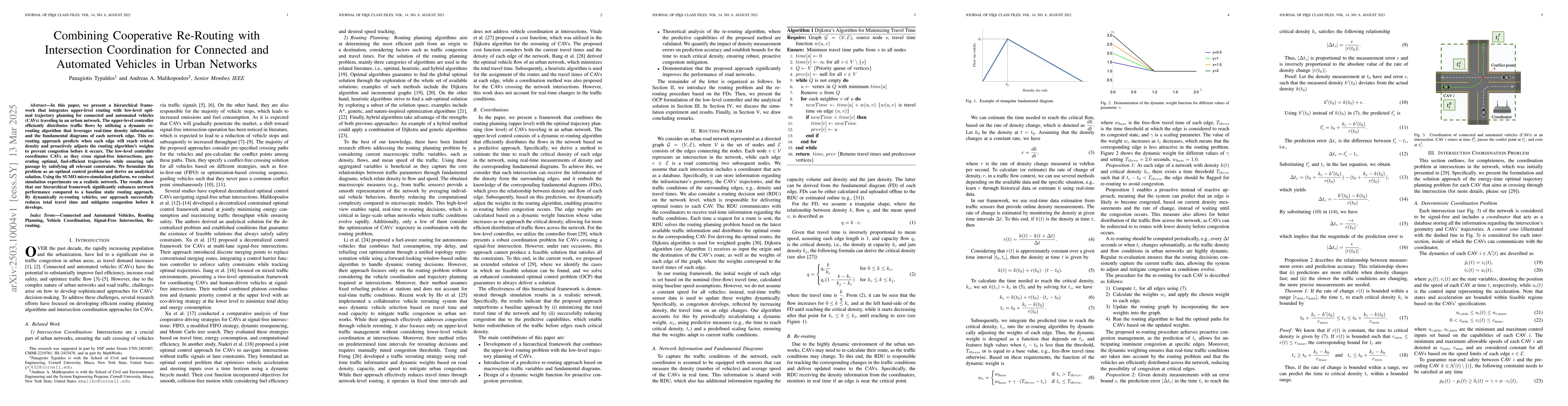 Thumbnail for Combining Cooperative Re-Routing with Intersection Coordination for
  Connected and Automated Vehicles in Urban Networks