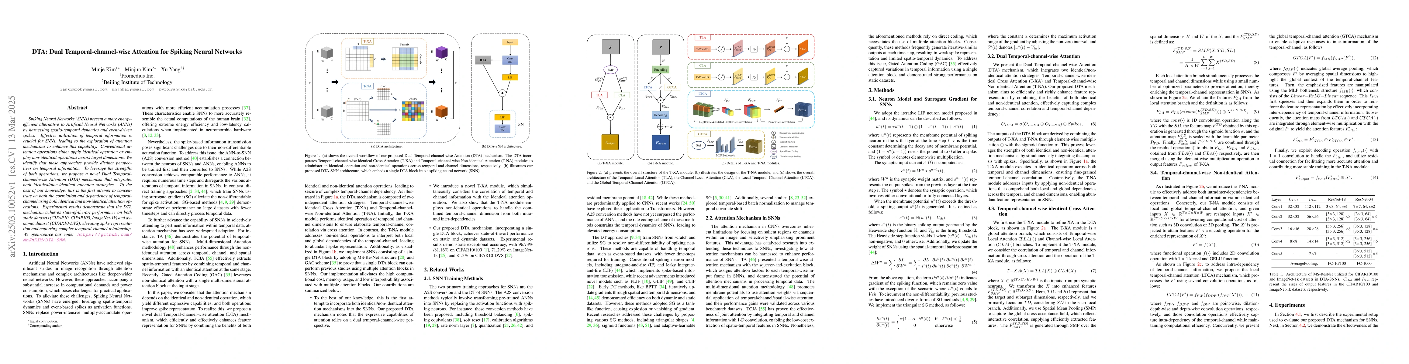 Thumbnail for DTA: Dual Temporal-channel-wise Attention for Spiking Neural Networks