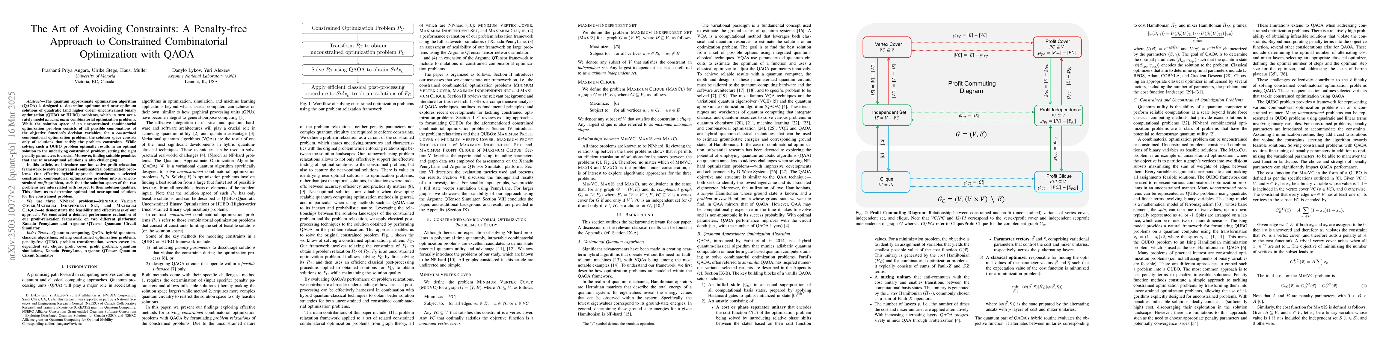 Thumbnail for The Art of Avoiding Constraints: A Penalty-free Approach to Constrained
  Combinatorial Optimization with QAOA