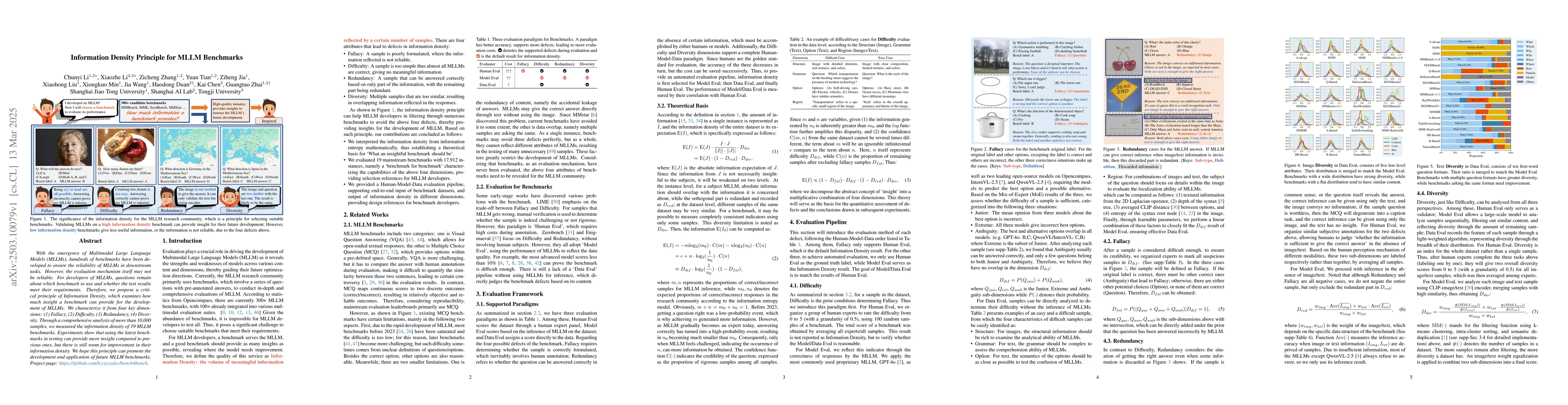 Thumbnail for Information Density Principle for MLLM Benchmarks