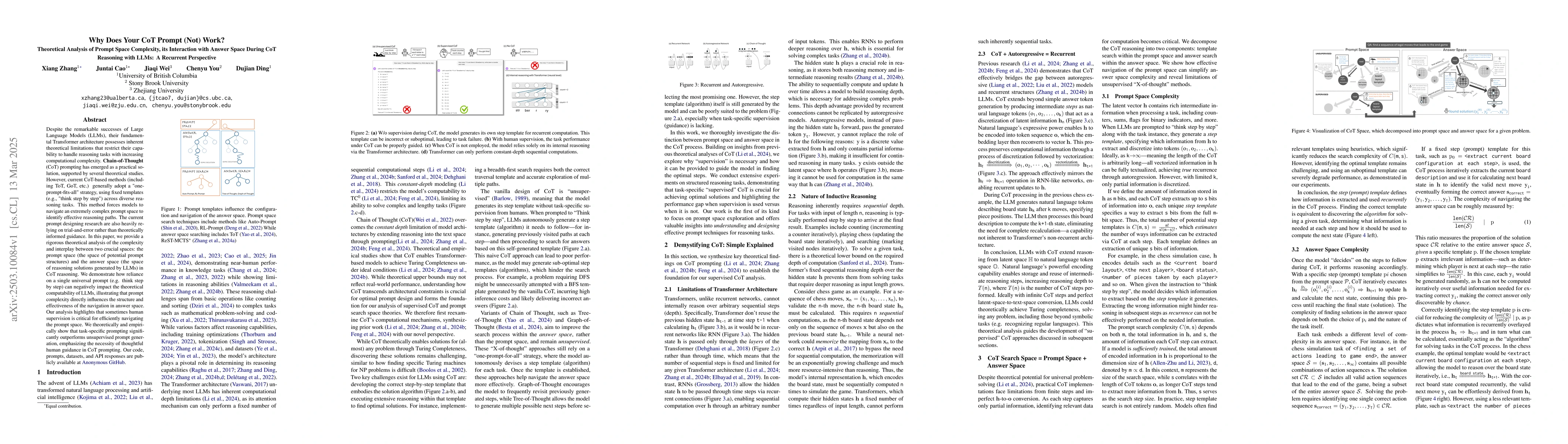 Thumbnail for Why Does Your CoT Prompt (Not) Work? Theoretical Analysis of Prompt
  Space Complexity, its Interaction with Answer Space During CoT Reasoning with
  LLMs: A Recurrent Perspective