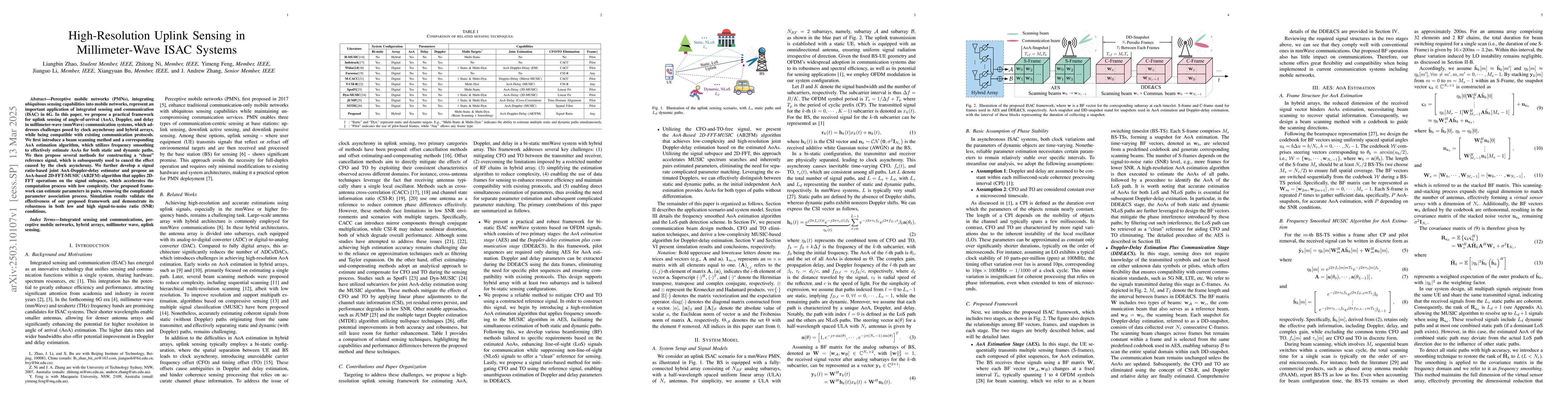 Thumbnail for High-Resolution Uplink Sensing in Millimeter-Wave ISAC Systems