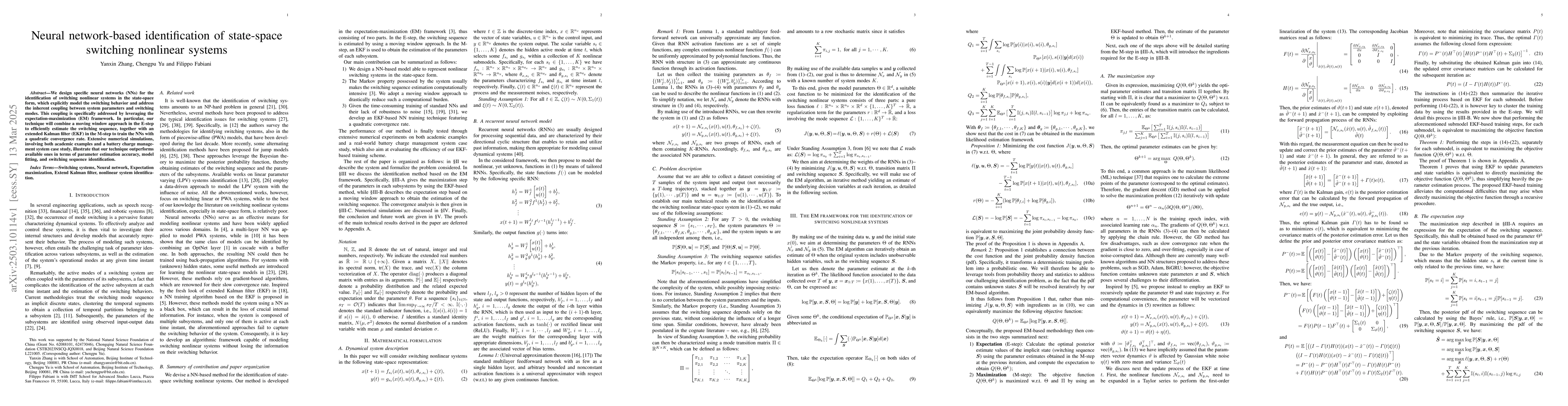 Thumbnail for Neural network-based identification of state-space switching nonlinear
  systems