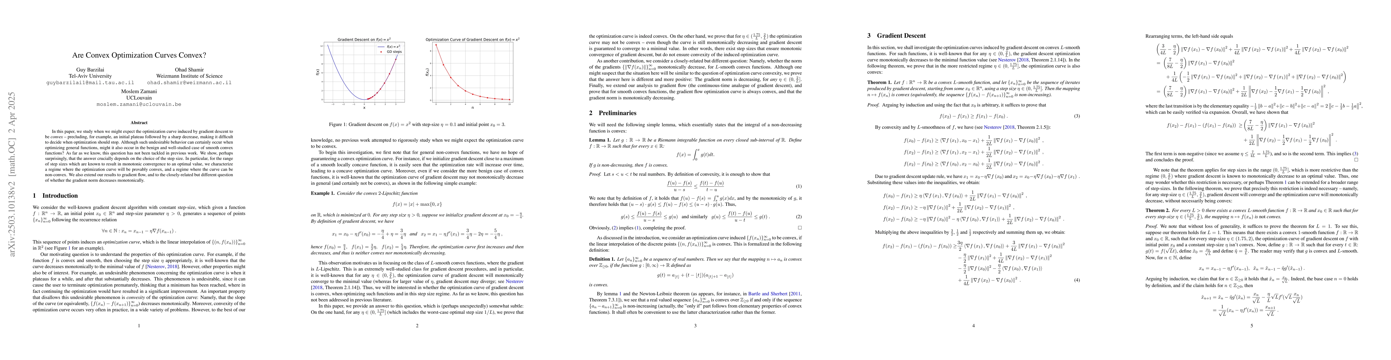 Thumbnail for Are Convex Optimization Curves Convex?