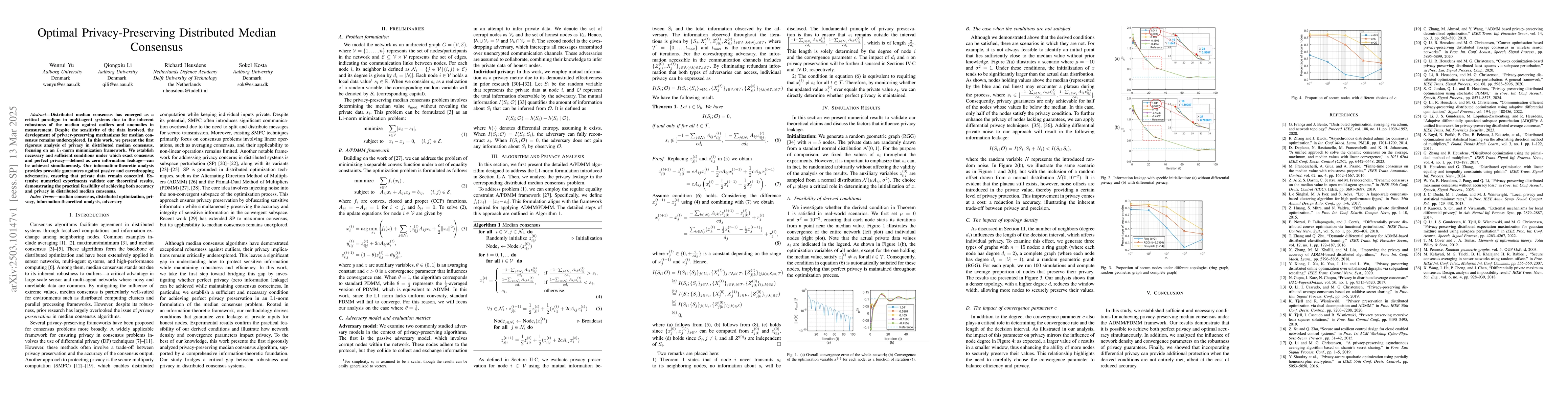 Thumbnail for Optimal Privacy-Preserving Distributed Median Consensus