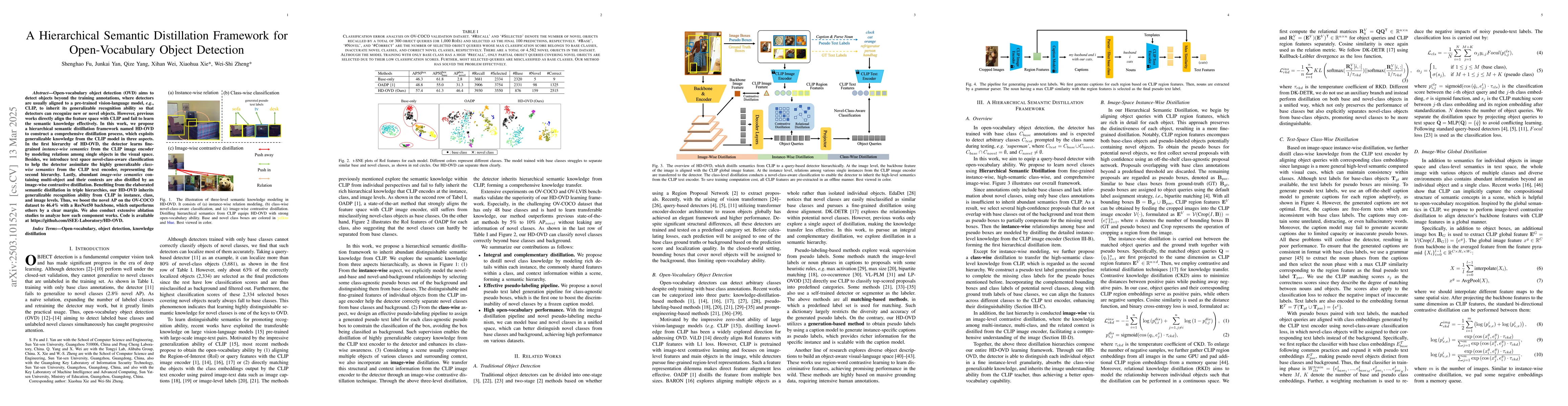 Thumbnail for A Hierarchical Semantic Distillation Framework for Open-Vocabulary
  Object Detection
