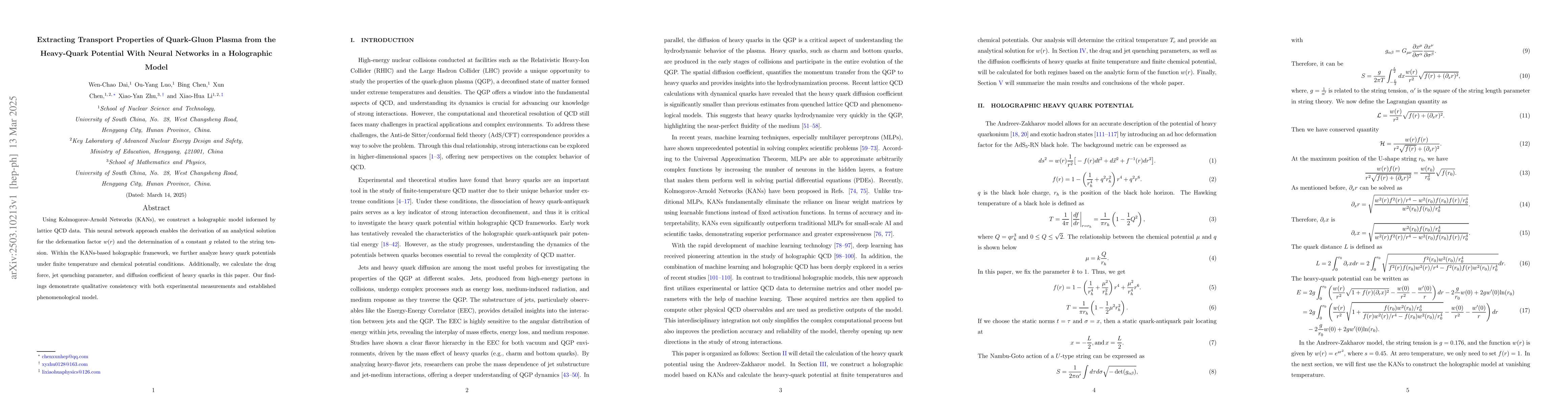 Thumbnail for Extracting Transport Properties of Quark-Gluon Plasma from the
  Heavy-Quark Potential With Neural Networks in a Holographic Model