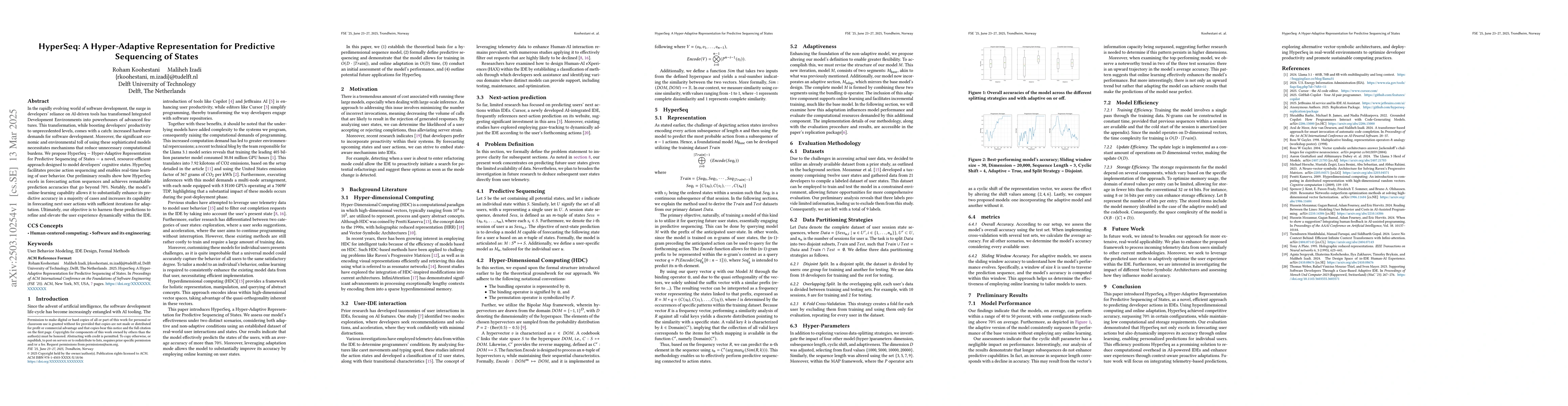 Thumbnail for HyperSeq: A Hyper-Adaptive Representation for Predictive Sequencing of
  States