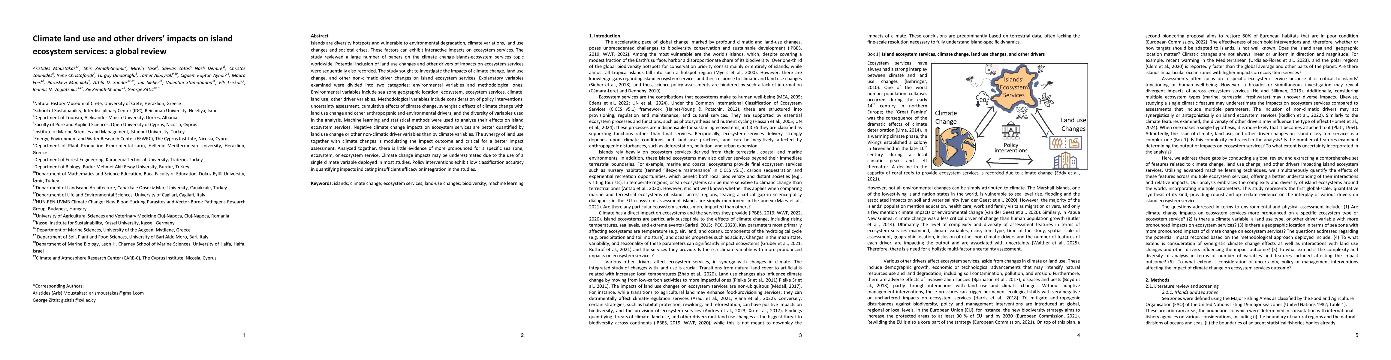 Thumbnail for Climate land use and other drivers impacts on island ecosystem services:
  a global review