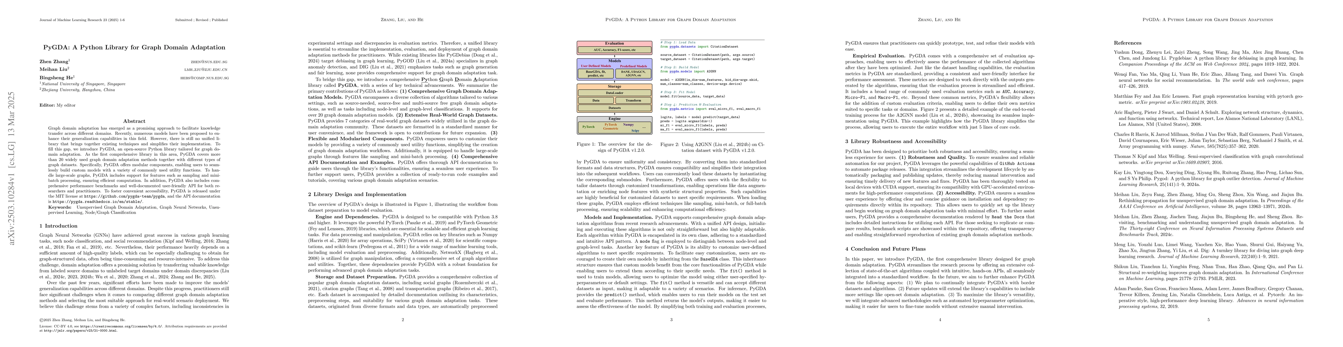 Thumbnail for PyGDA: A Python Library for Graph Domain Adaptation