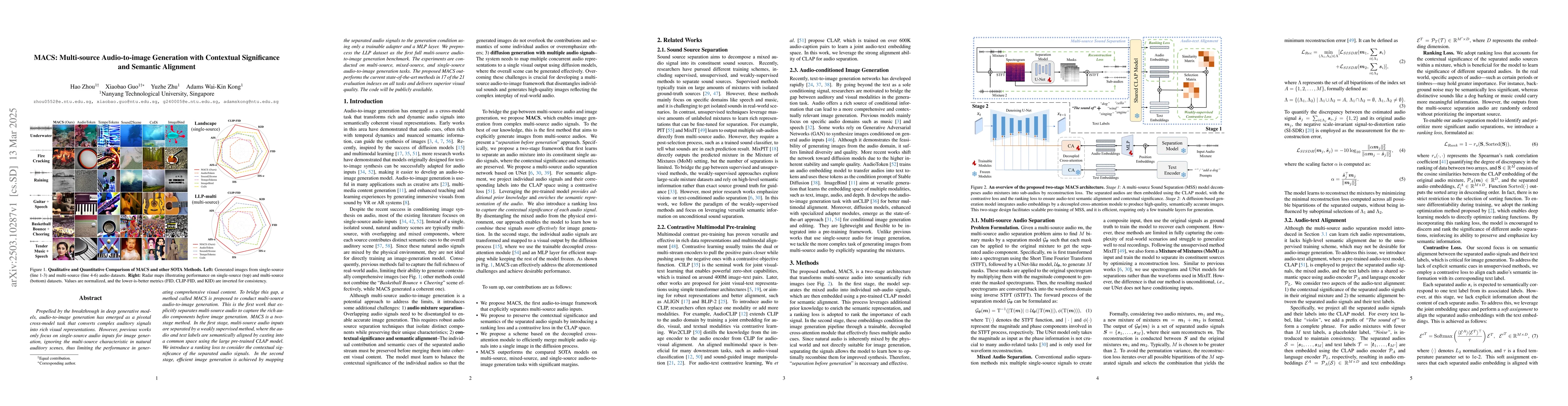 Thumbnail for MACS: Multi-source Audio-to-image Generation with Contextual
  Significance and Semantic Alignment