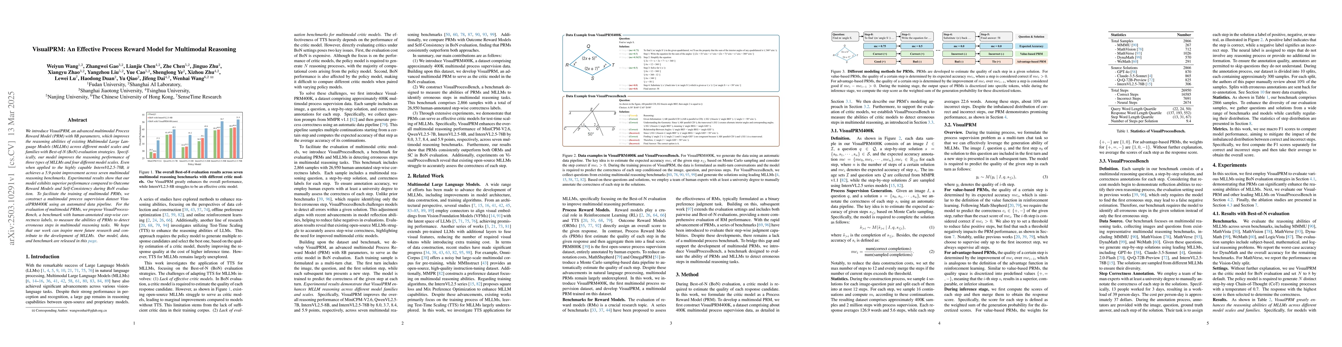 Thumbnail for VisualPRM: An Effective Process Reward Model for Multimodal Reasoning