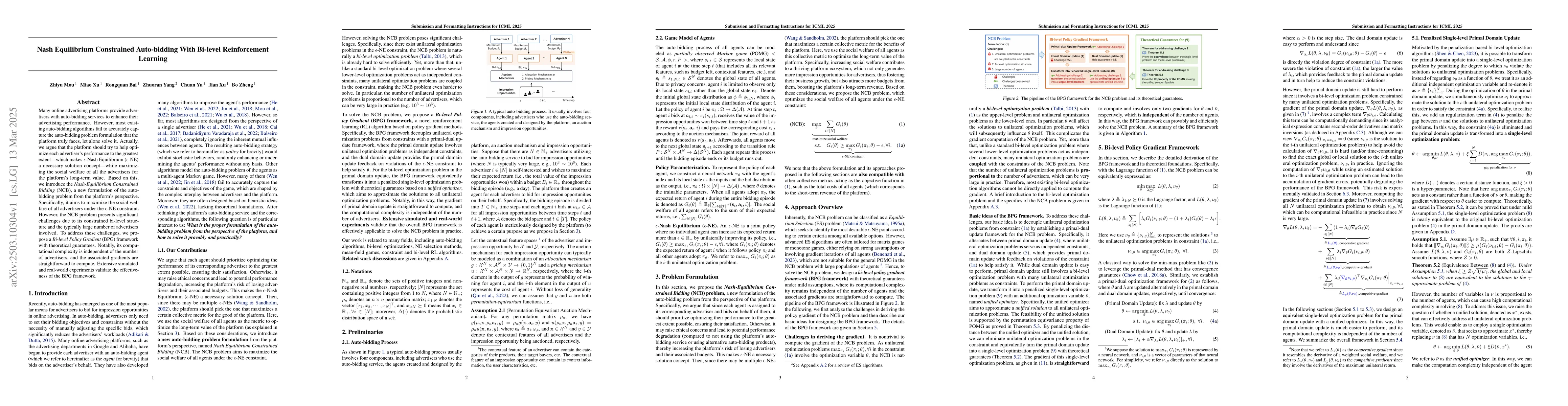 Thumbnail for Nash Equilibrium Constrained Auto-bidding With Bi-level Reinforcement
  Learning