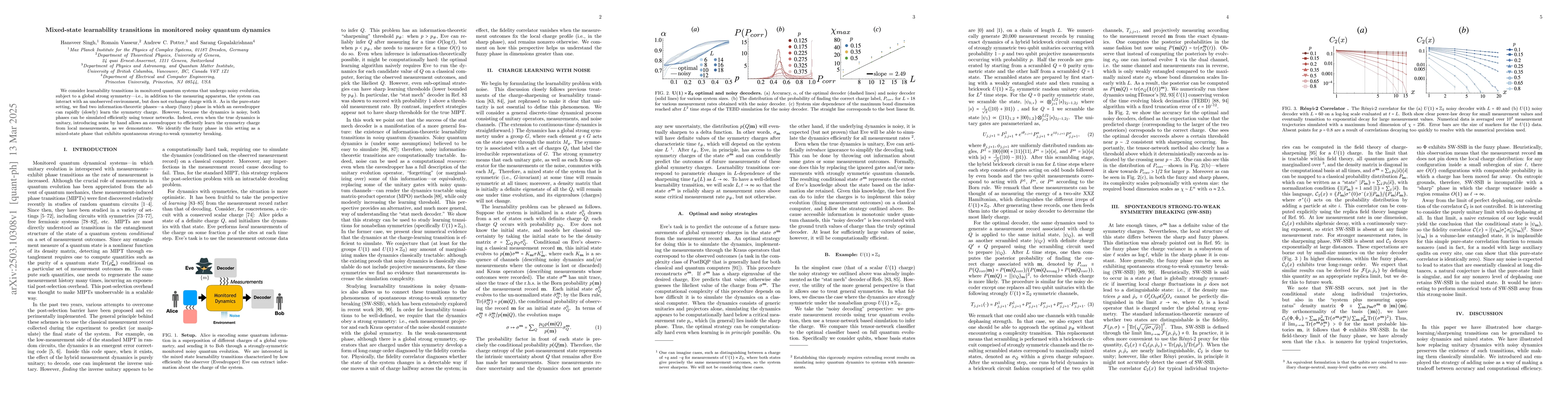 Thumbnail for Mixed-state learnability transitions in monitored noisy quantum dynamics