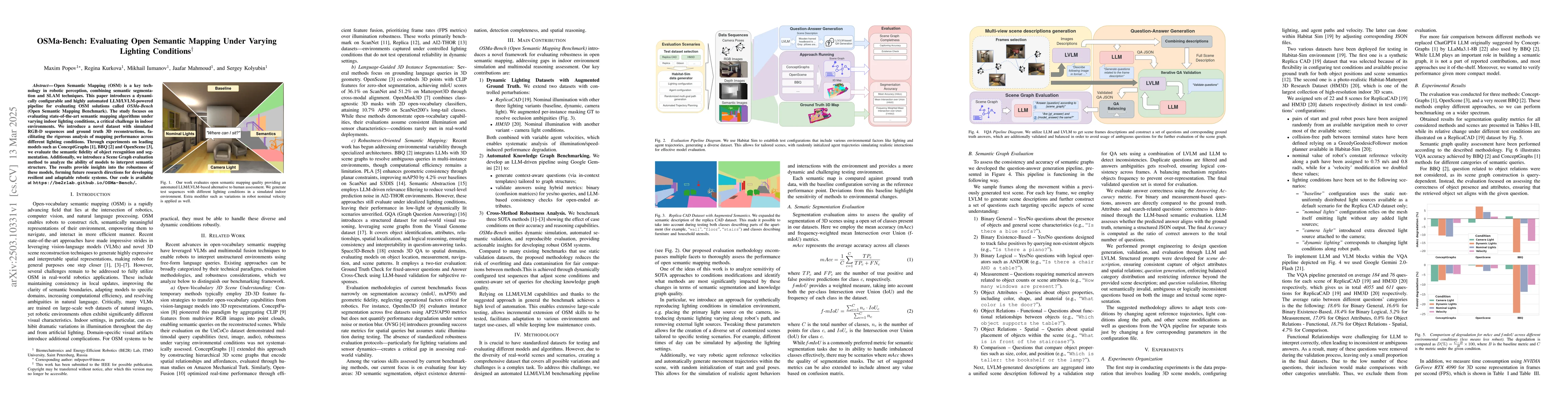 Thumbnail for OSMa-Bench: Evaluating Open Semantic Mapping Under Varying Lighting
  Conditions