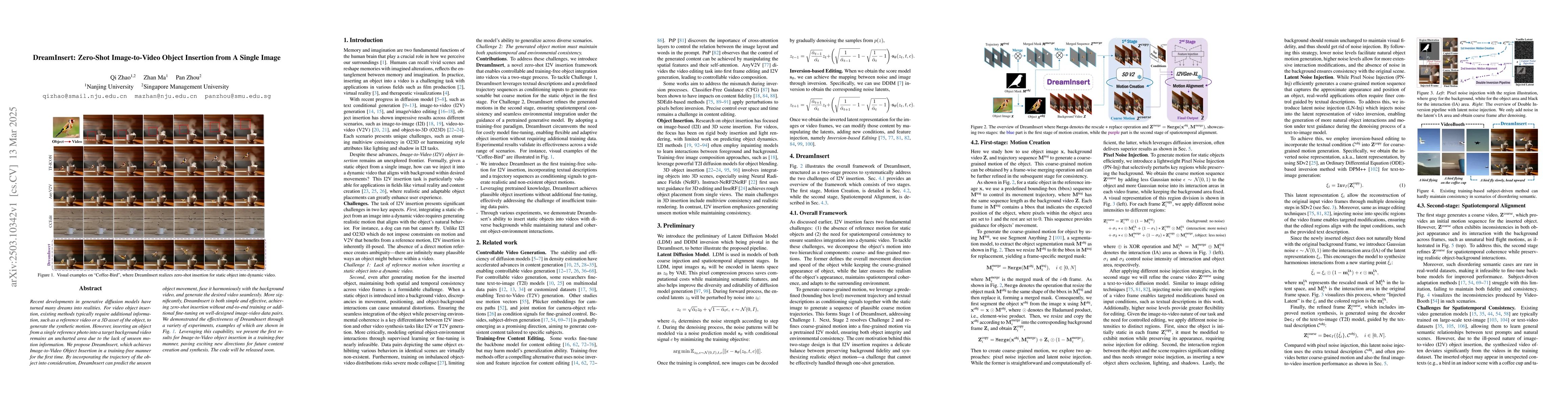 Thumbnail for DreamInsert: Zero-Shot Image-to-Video Object Insertion from A Single
  Image