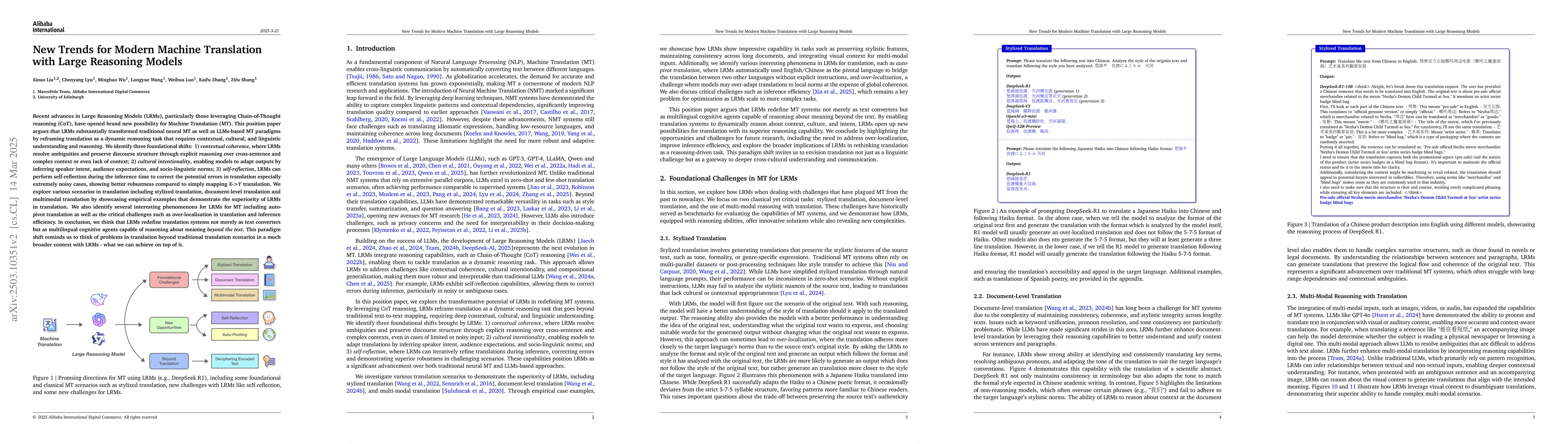 Thumbnail for New Trends for Modern Machine Translation with Large Reasoning Models