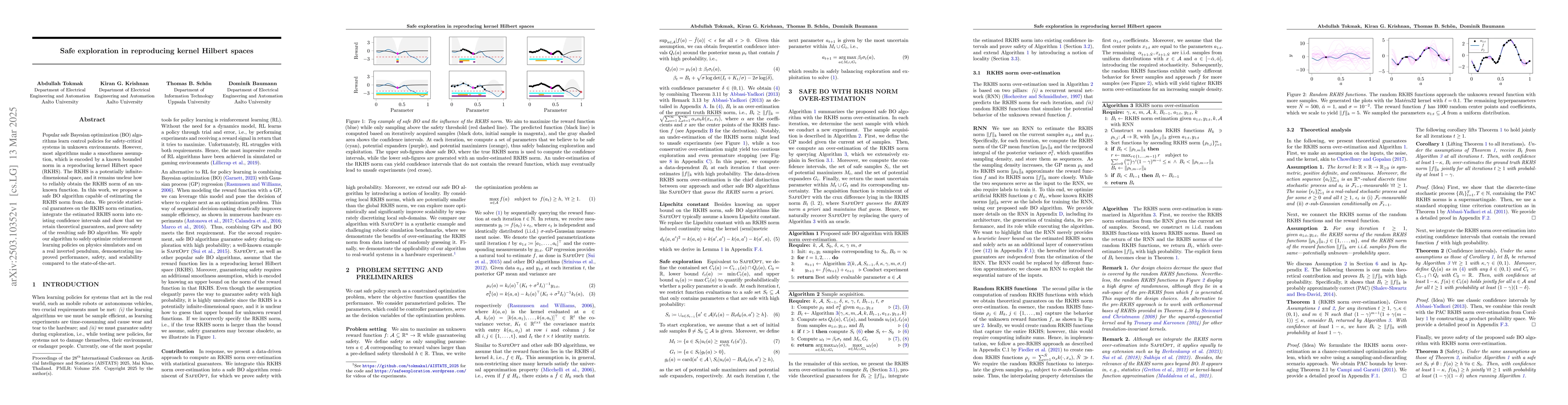 Thumbnail for Safe exploration in reproducing kernel Hilbert spaces