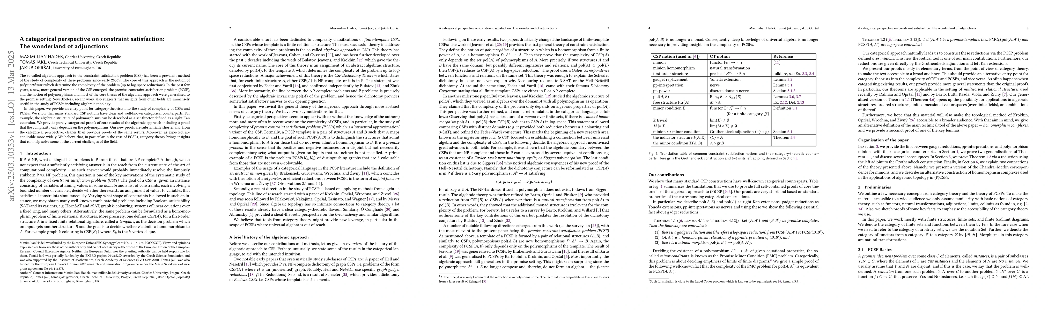 Thumbnail for A categorical perspective on constraint satisfaction: The wonderland of
  adjunctions