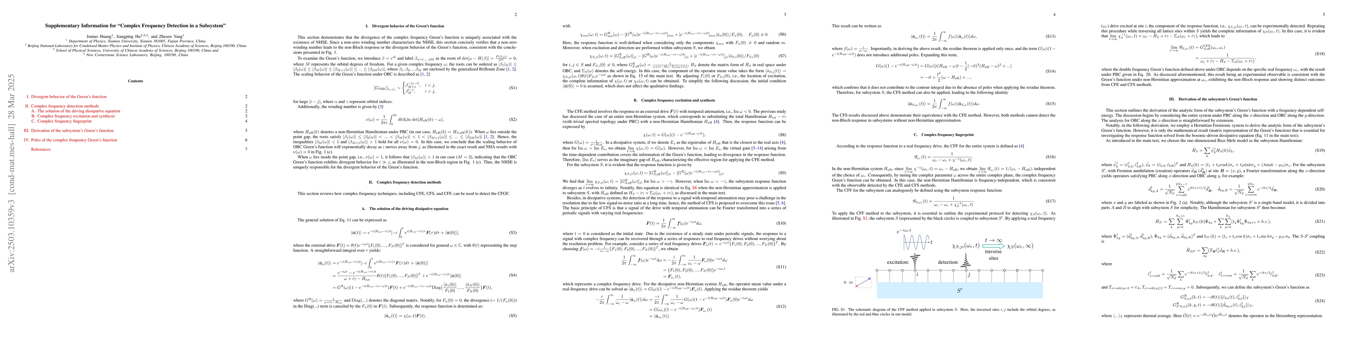 Thumbnail for Complex Frequency Detection in a Subsystem