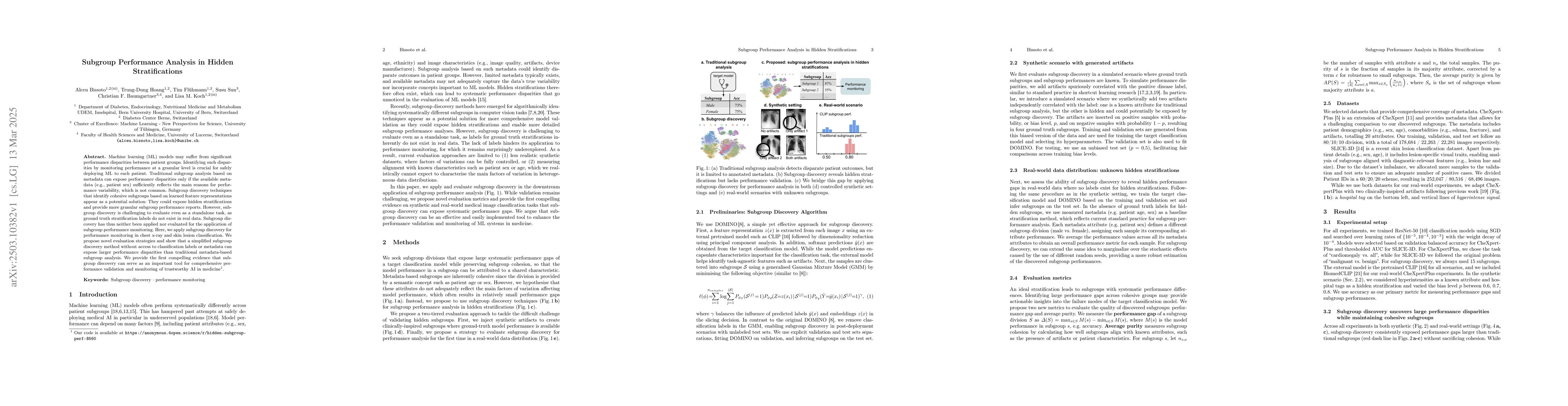 Thumbnail for Subgroup Performance Analysis in Hidden Stratifications