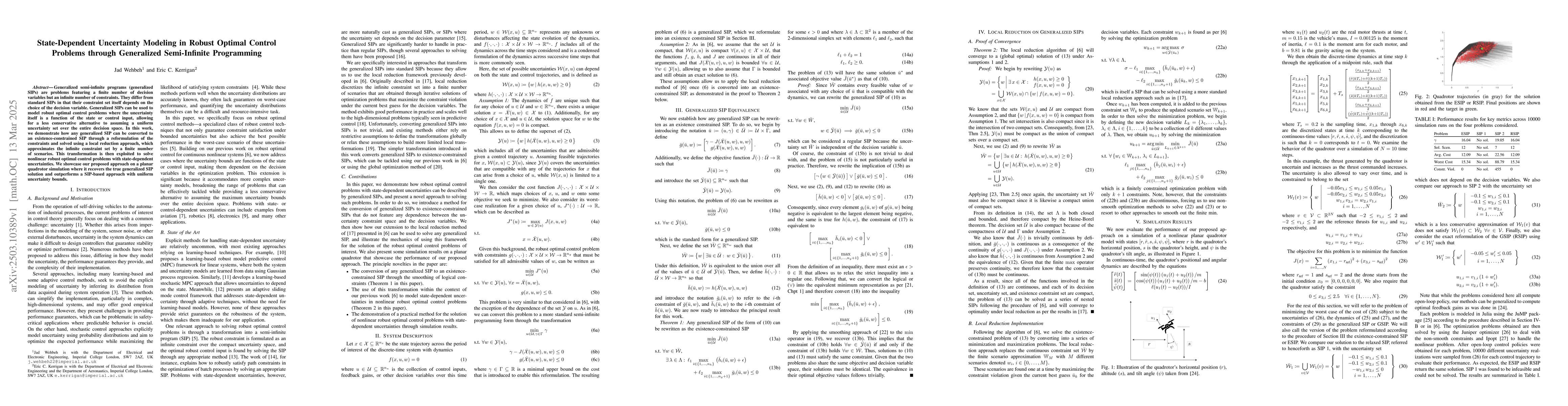 Thumbnail for State-Dependent Uncertainty Modeling in Robust Optimal Control Problems
  through Generalized Semi-Infinite Programming