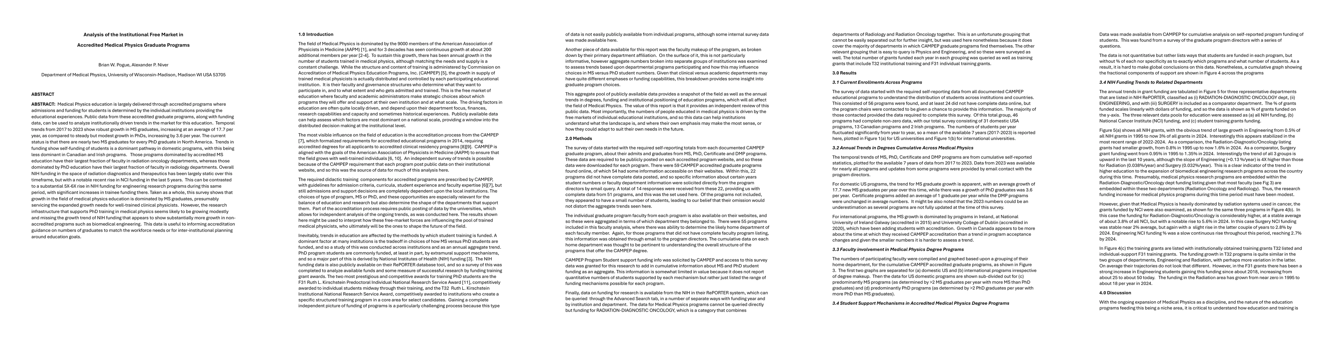 Thumbnail for Analysis of the Institutional Free Market in Accredited Medical Physics
  Graduate Programs