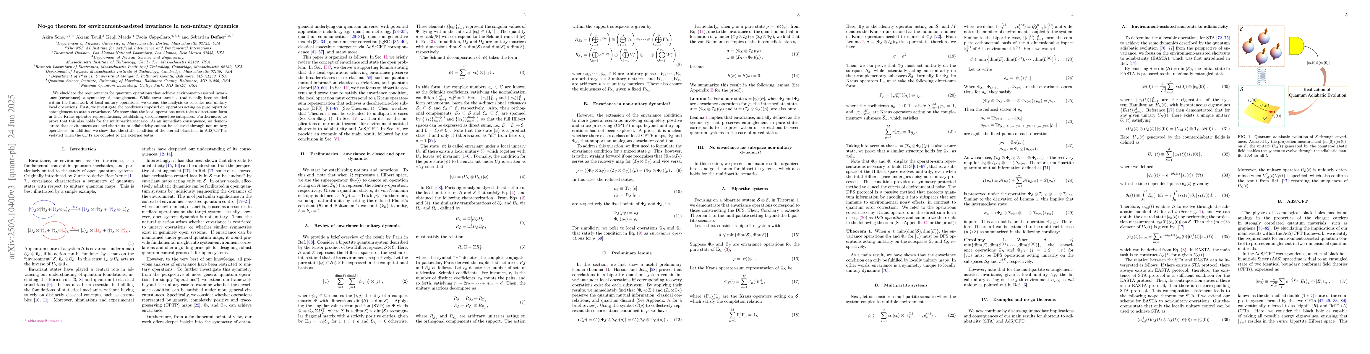 Thumbnail for No-go theorem for environment-assisted invariance in non-unitary
  dynamics