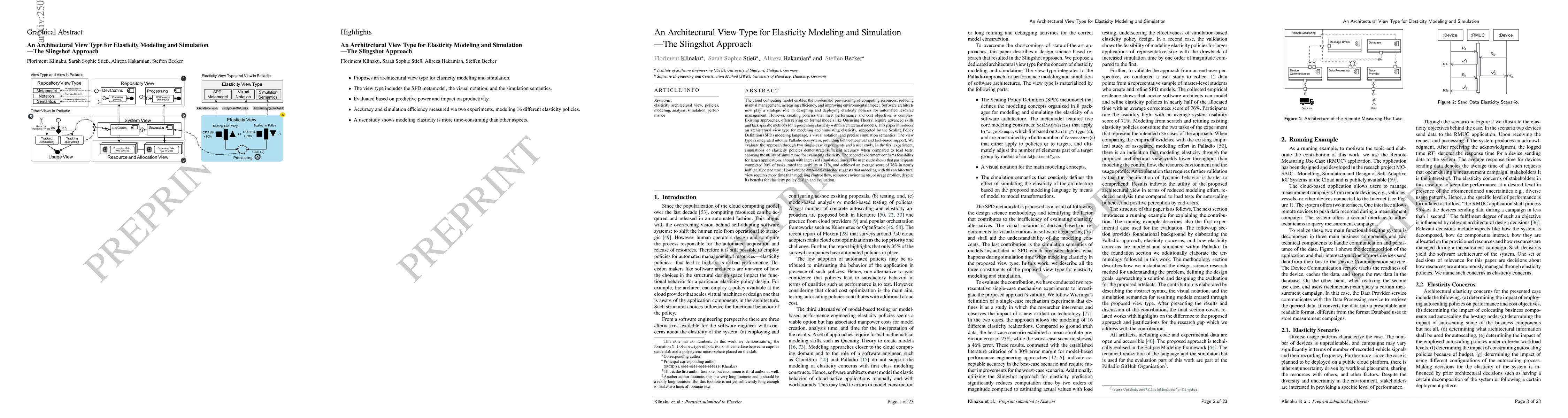 Thumbnail for An Architectural View Type for Elasticity Modeling and Simulation -- The
  Slingshot Approach